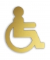 Preview: Türschild Rollstuhl - goldfarben