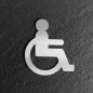 Mobile Preview: Türschild matt - Rollstuhlfahrer