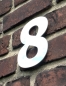 Preview: Hausnummer "8", ACHT, aus poliertem Edelstahl
