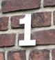 Preview: Hausnummer "1", EINS, aus poliertem Edelstahl