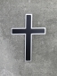 Preview: Kreuz, Wandkreuz Edelstahl und Acryl (schwarz)