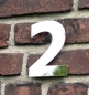 Preview: Hausnummer "2", ZWEI, aus poliertem Edelstahl