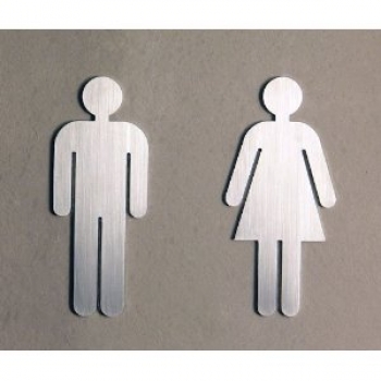 Türschild Set "Frau+Mann" Toilettenschild, matt