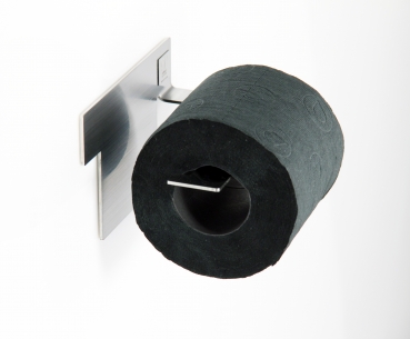 WC Rollenhalter / Toilettenpapierhalter /V2/ OHNE BOHREN - matt geschliffen - Made in Germany -