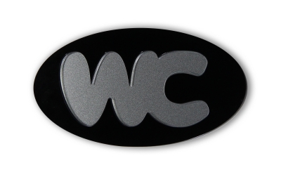 Türschild "WC" (anthrazit - schwarz)