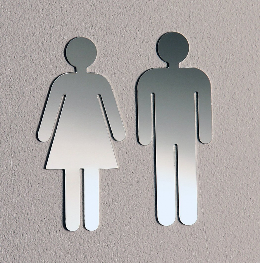TÃ¼rschild Set Frau und Mann WC-Schild Toilettenschild Edelst