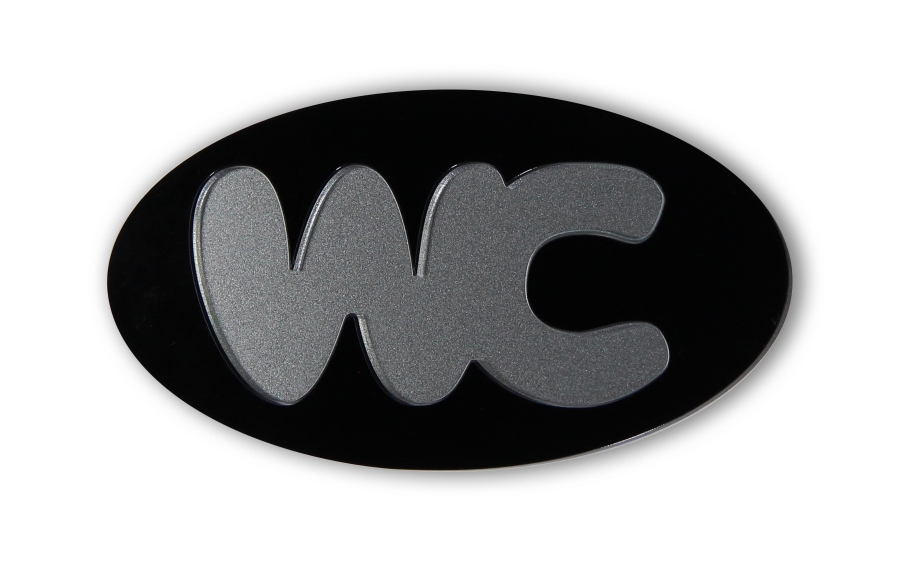 Türschild "WC" (anthrazit - schwarz)