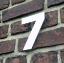 Hausnummer "7", SIEBEN, aus poliertem Edelstahl